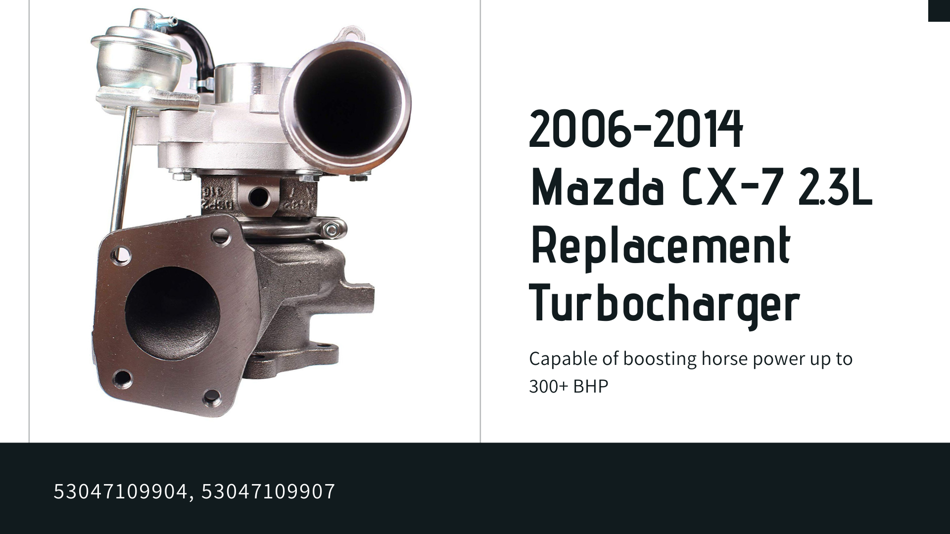 for Mazda 2.3L K04 K0422-582 Turbo Turbocharger Blue housing 53047109904 